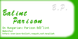 balint parison business card